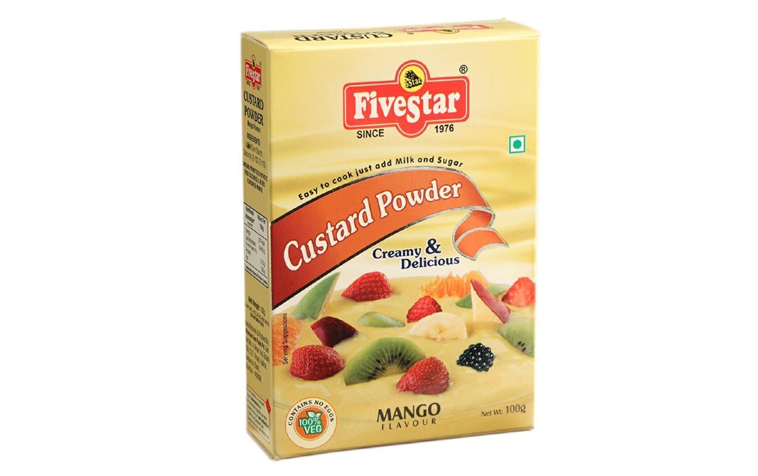Five Star Custard Powder Mango Flavour   Box  100 grams